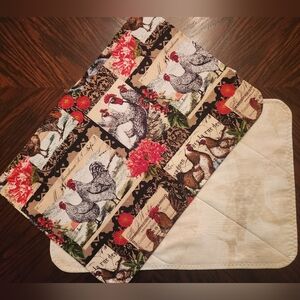 Handmade reversible Barn themed placemats